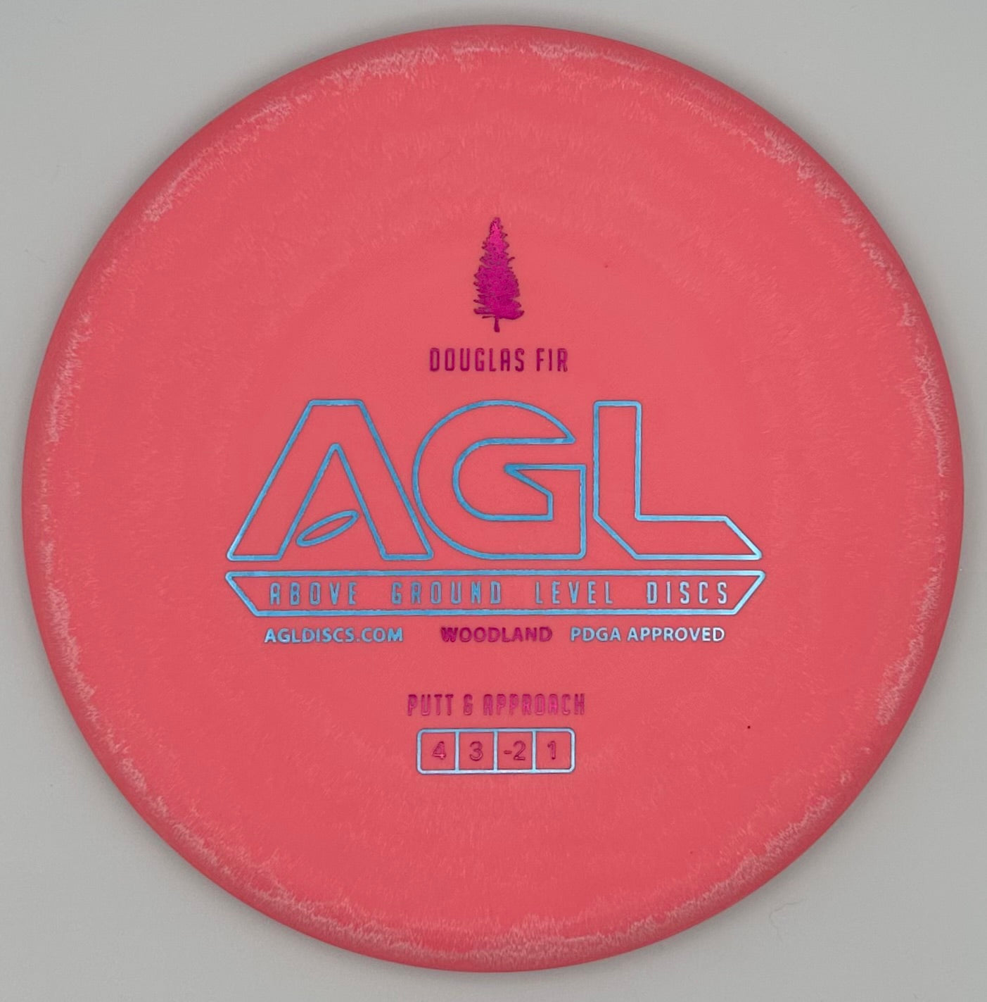 AGL Discs - Eraser Pink Woodland Douglas Fir (AGL Bar Stamp)