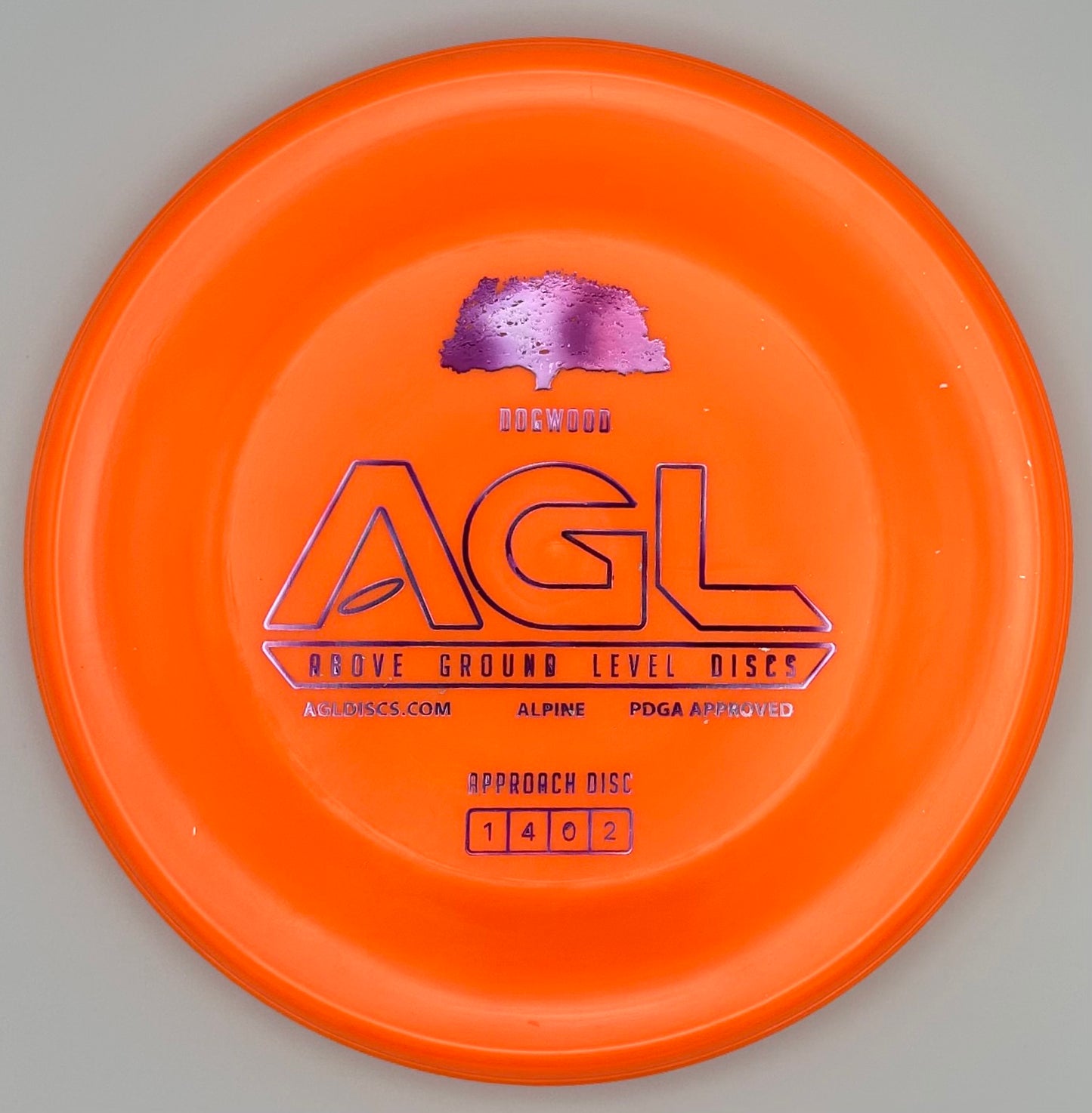 AGL Discs - Pumpkin Orange Alpine DogWood (AGL Bar Stamp)