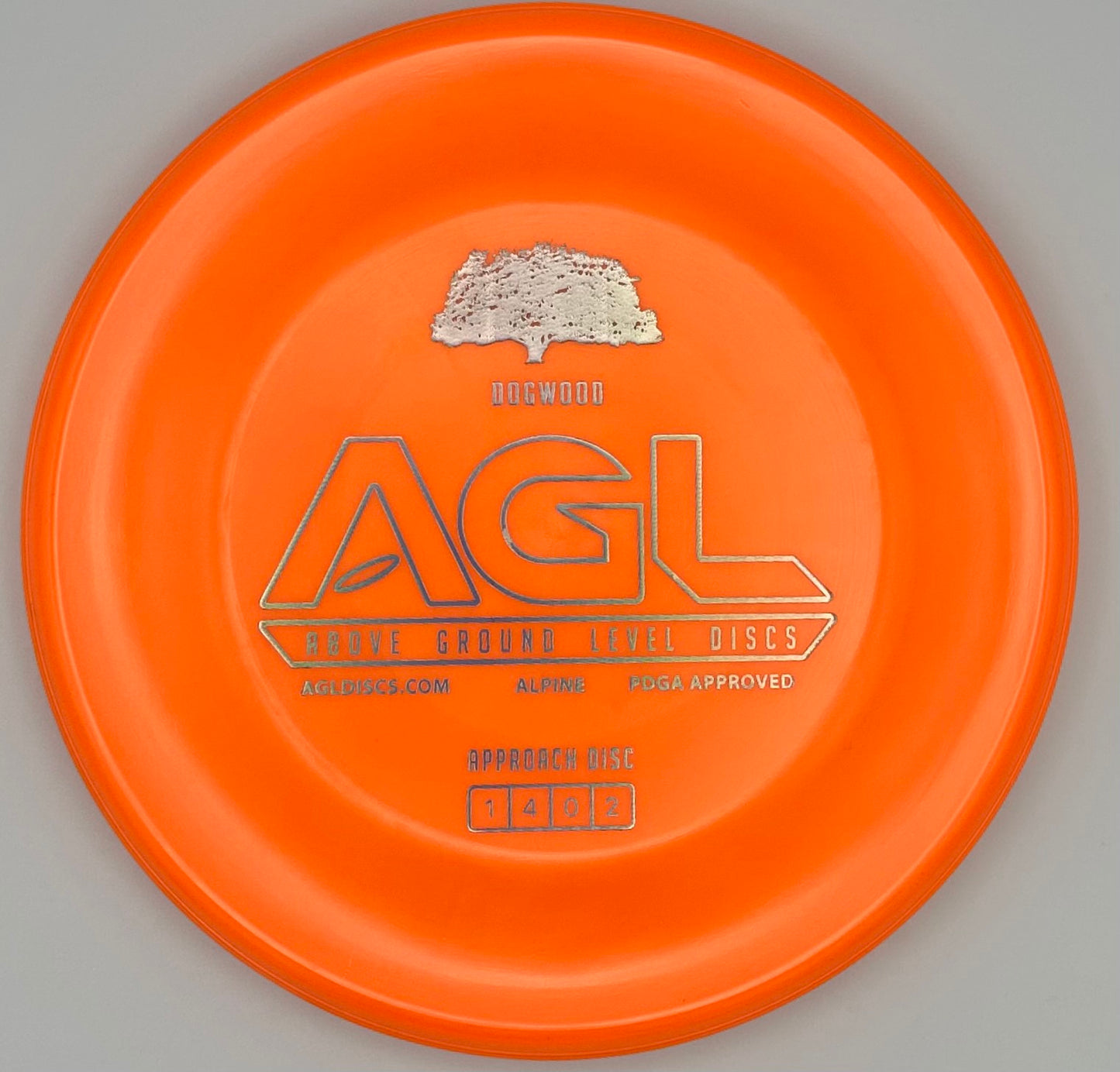 AGL Discs - Pumpkin Orange Alpine DogWood (AGL Bar Stamp)