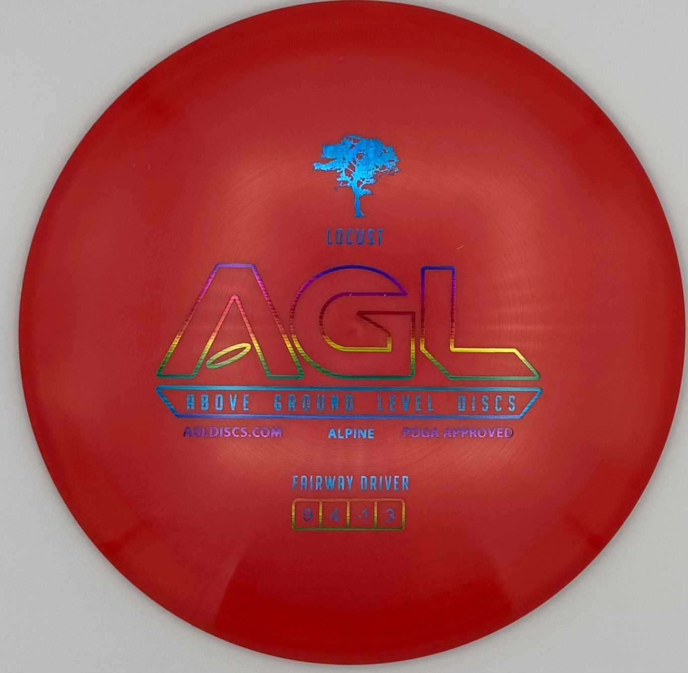 AGL Discs - Ribbon Red Alpine Locust (AGL Bar Logo)