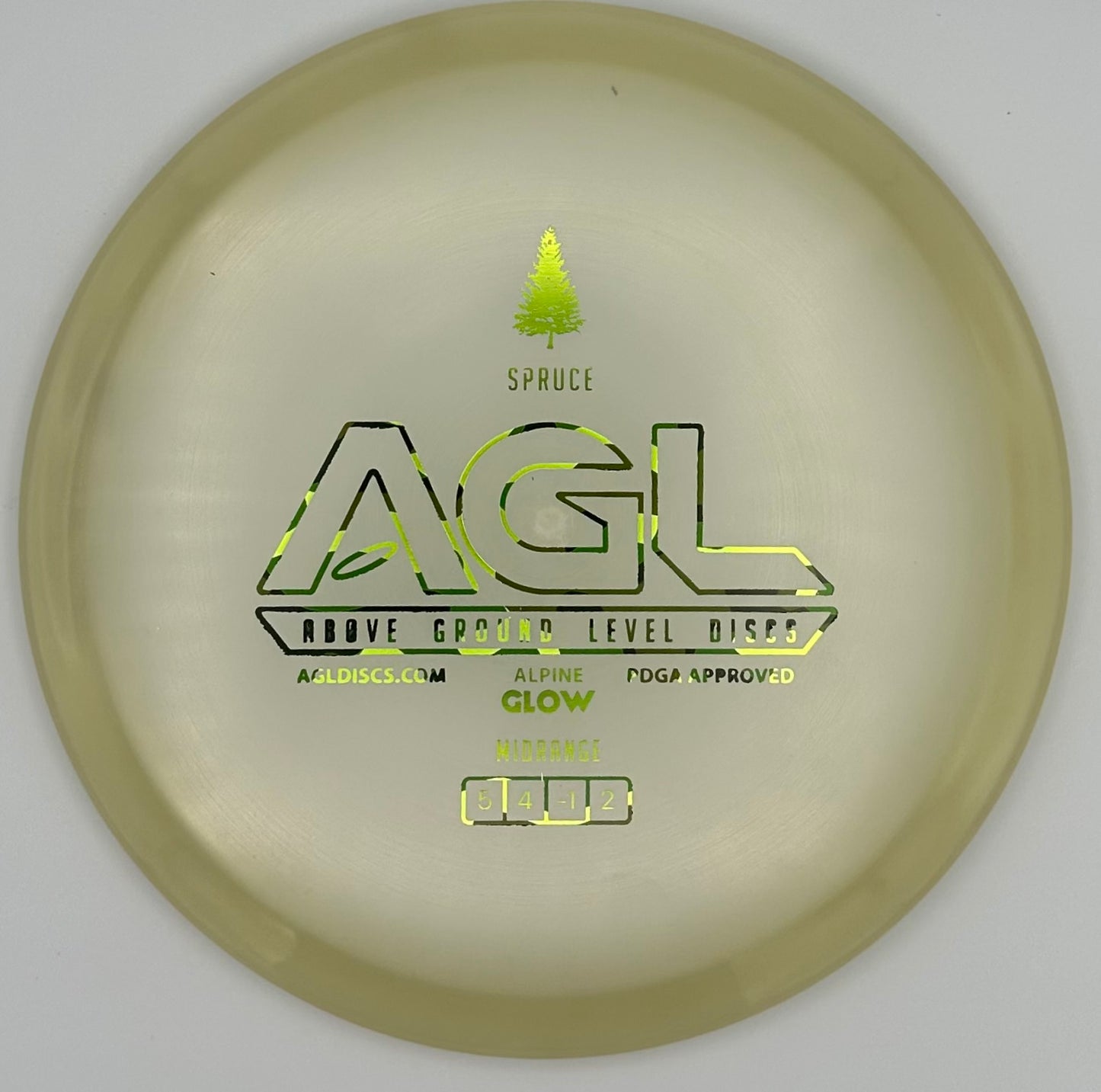 AGL Discs - Honeyed Alpine Glow Spruce (AGL Bar Stamp)