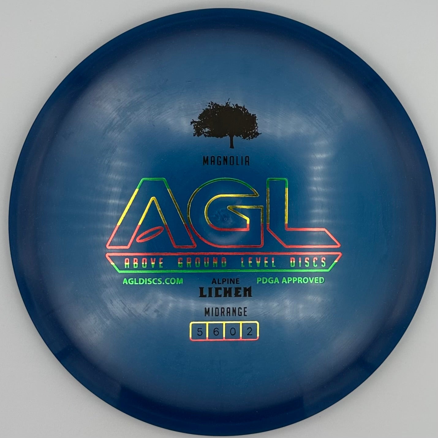 AGL Discs - Deep Blue Alpine Lichen Magnolia (AGL Bar Stamp)