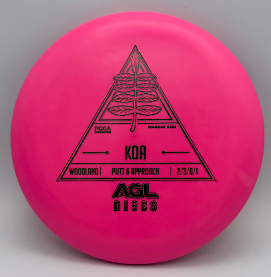 AGL Discs - Pink Woodland Koa (Stock Stamp)