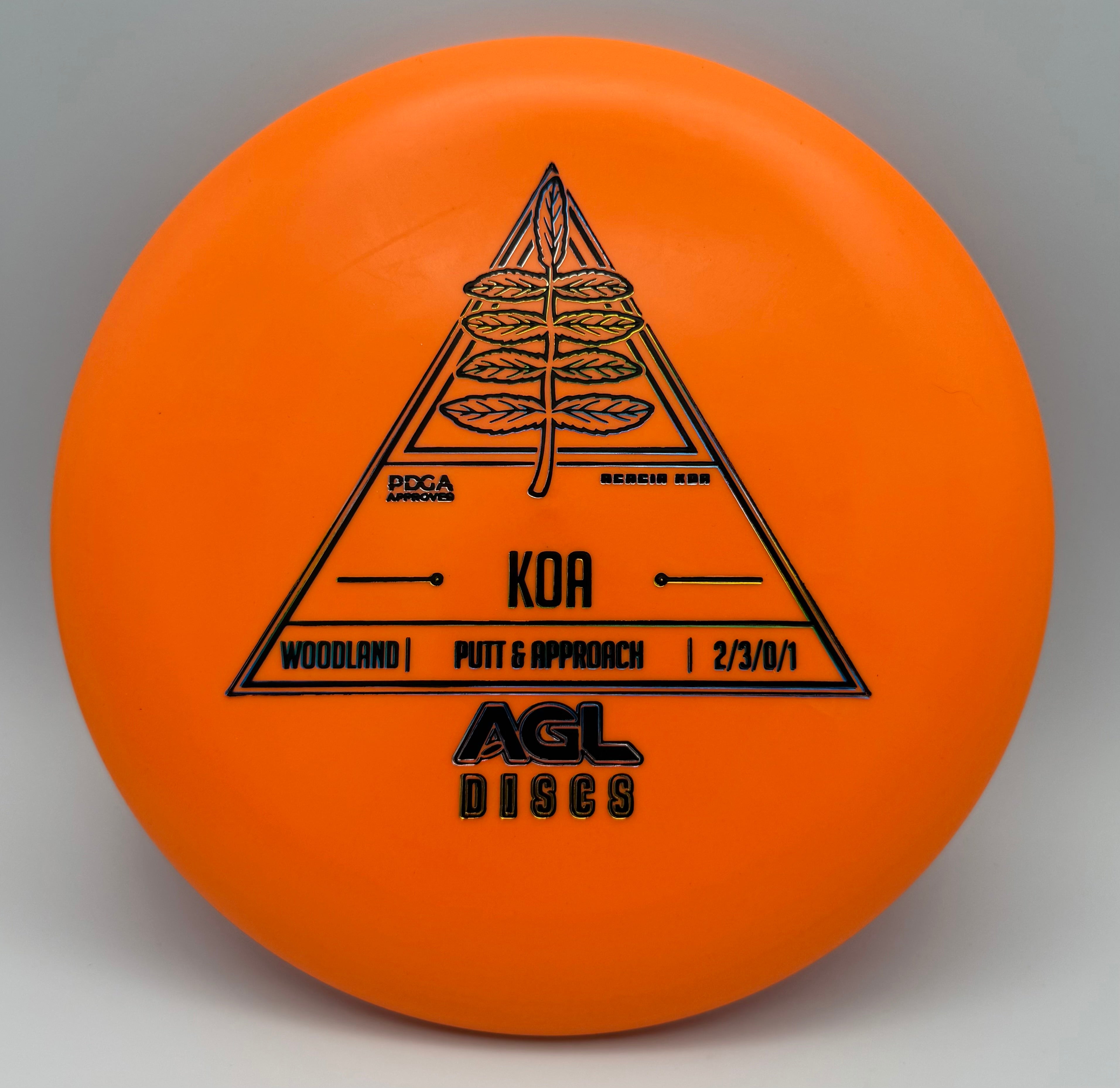AGL Discs - Orange Woodland Koa (Stock Stamp)