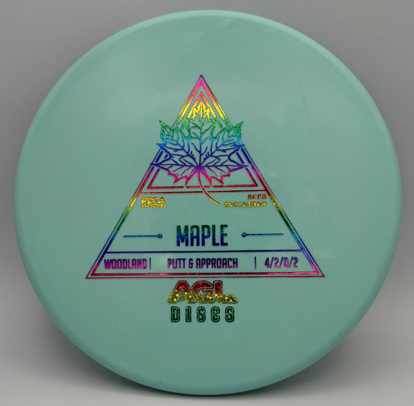 AGL Discs - Teal Woodland Maple (AGL Stock Stamp)