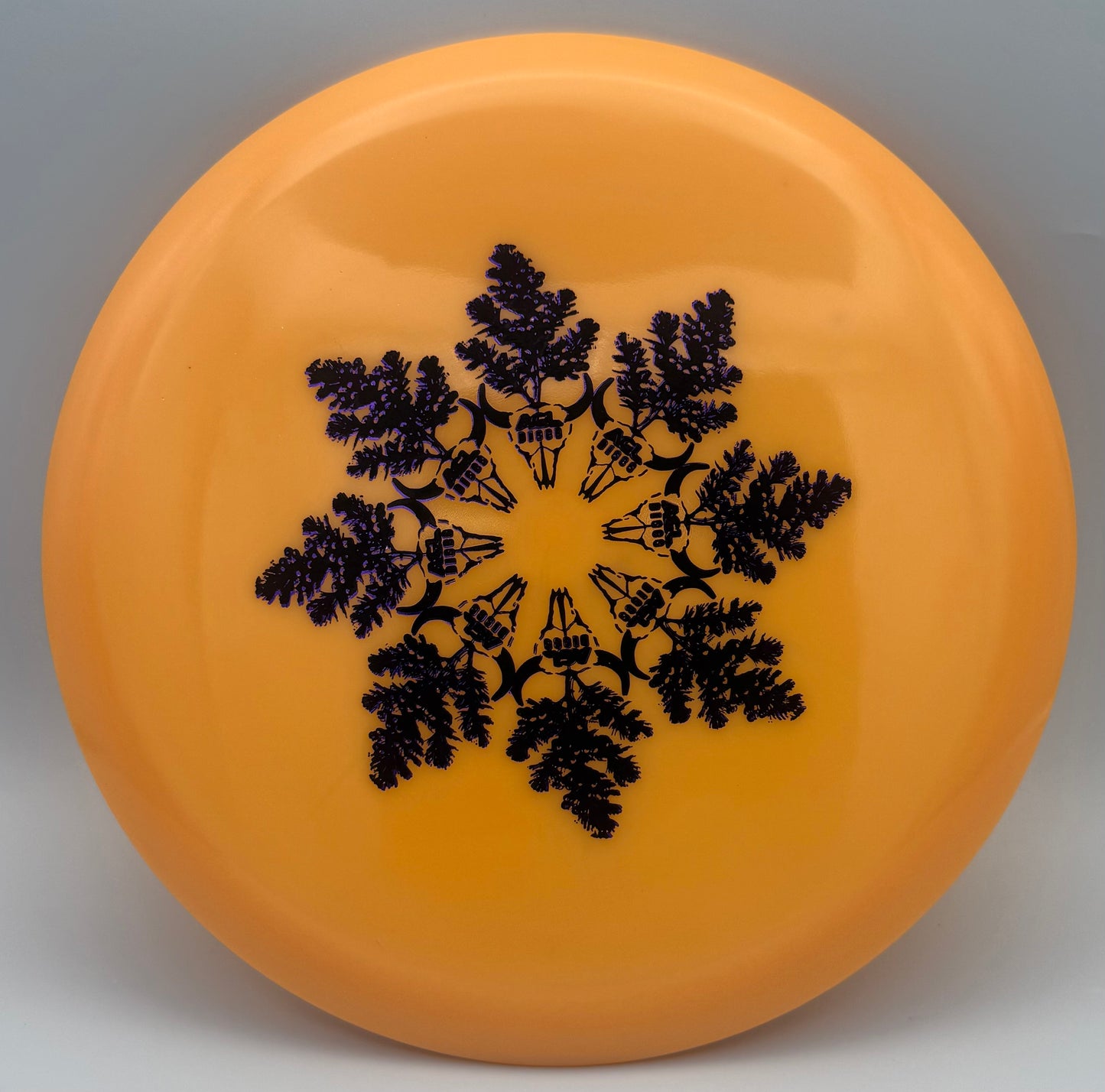 AGL Discs - Orange Alpine Glow Juniper (Mandala Stamp by Rudi Bega)