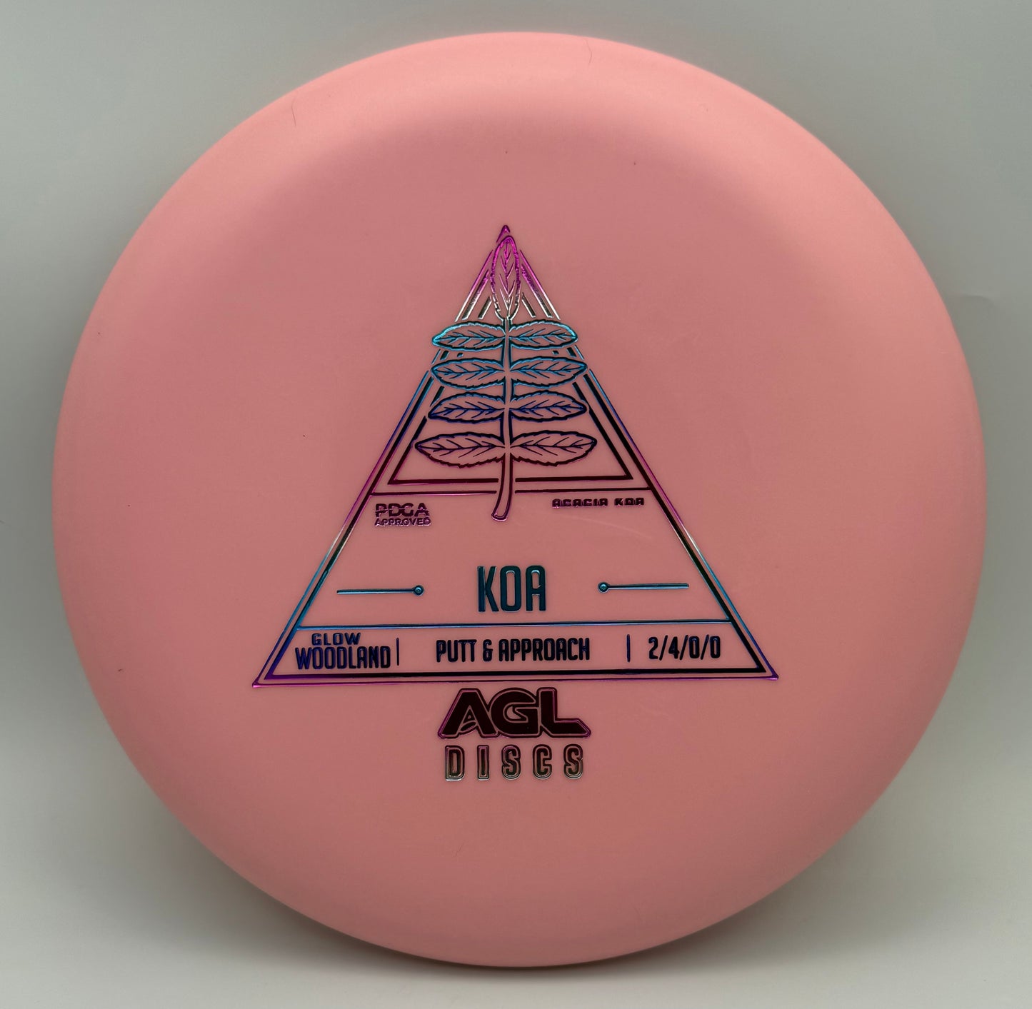 AGL Discs - Pink Woodland Glow Koa (AGL Stock Stamp)