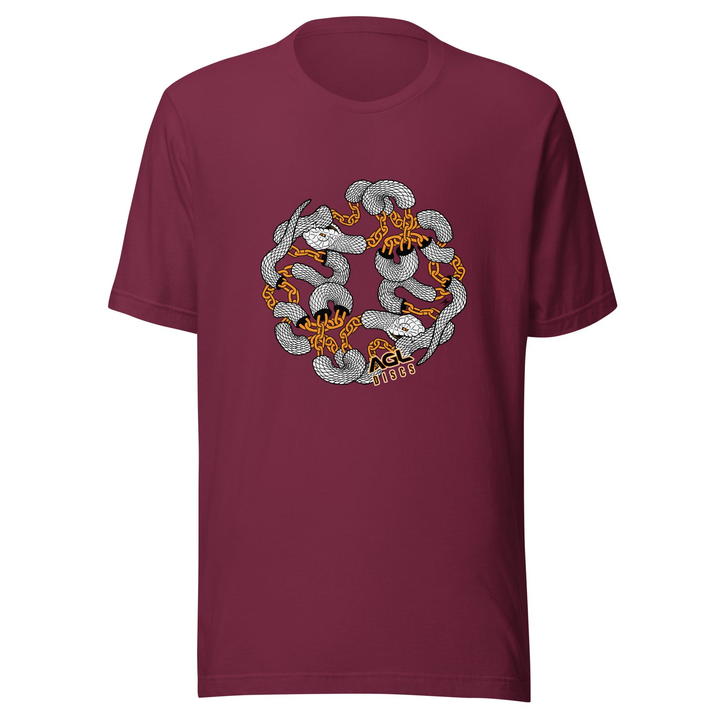 AGL Discs - Chain Snake Unisex T (White / Gold Snake)