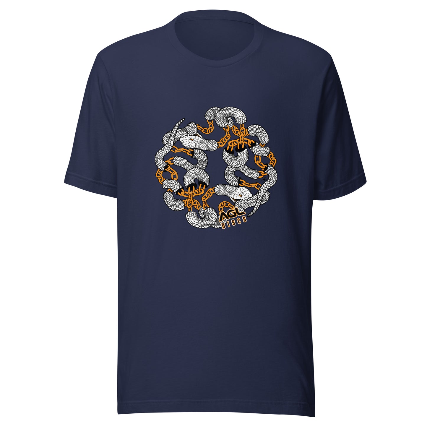 AGL Discs - Chain Snake Unisex T (White / Gold Snake)