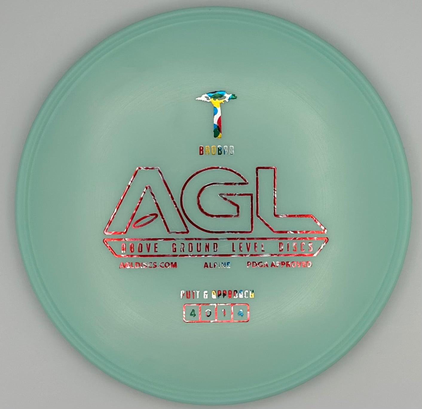AGL Discs - Tiffany Blue Alpine Baobab (AGL Bar Stamp)