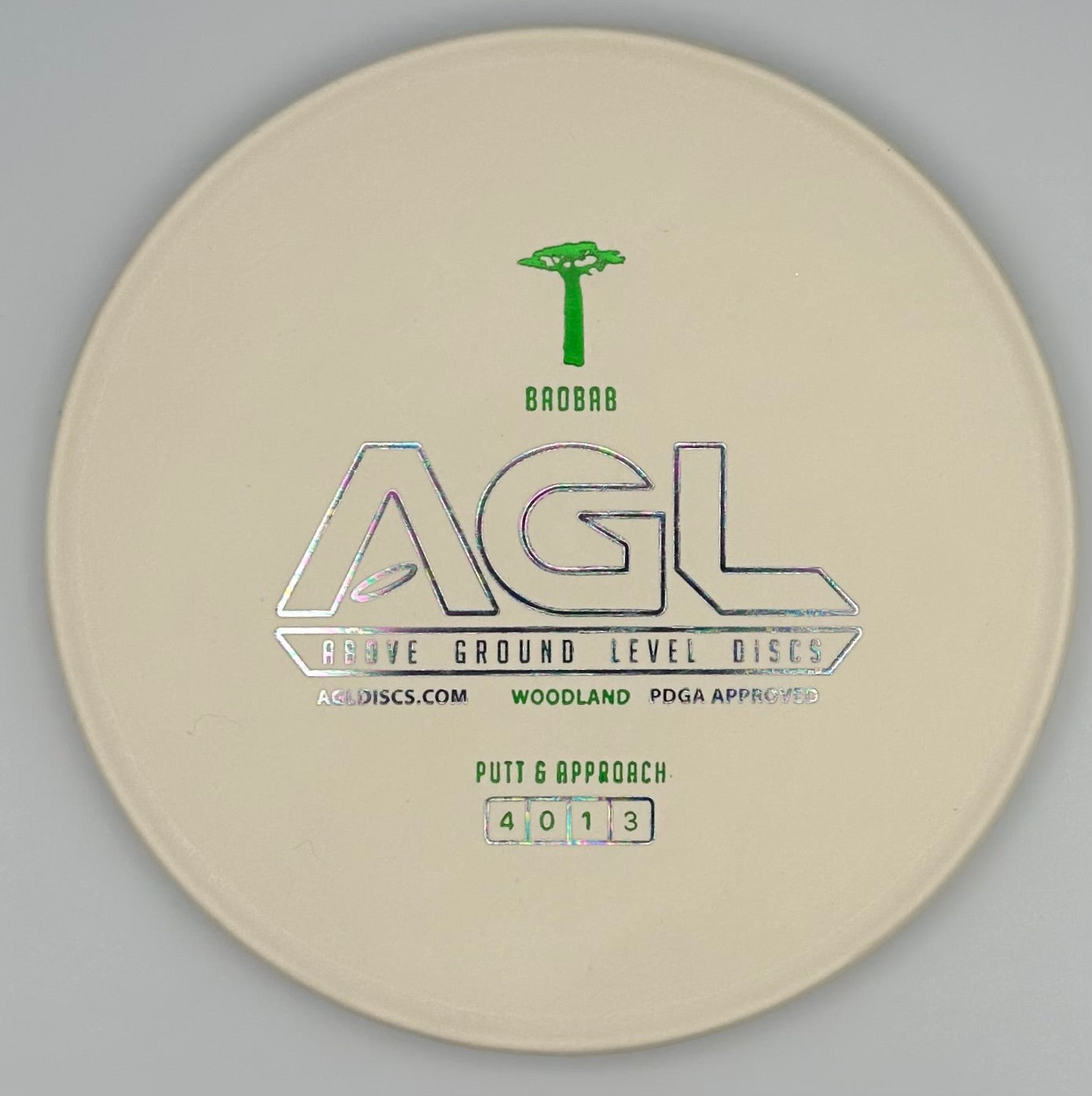 AGL Discs - LOW WEIGHT White Woodland Baobab (AGL Bar Stamp)