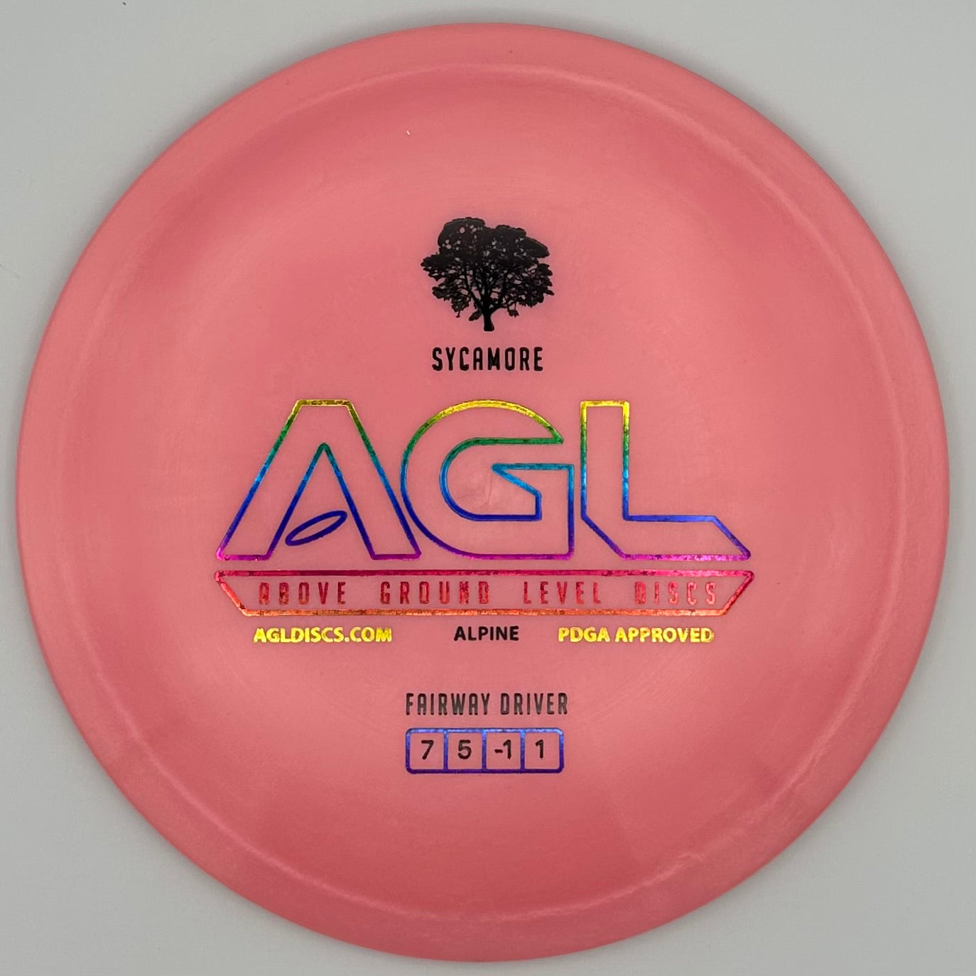 AGL Discs - Cotton Candy Pink Alpine Sycamore (AGL Bar Stamp)