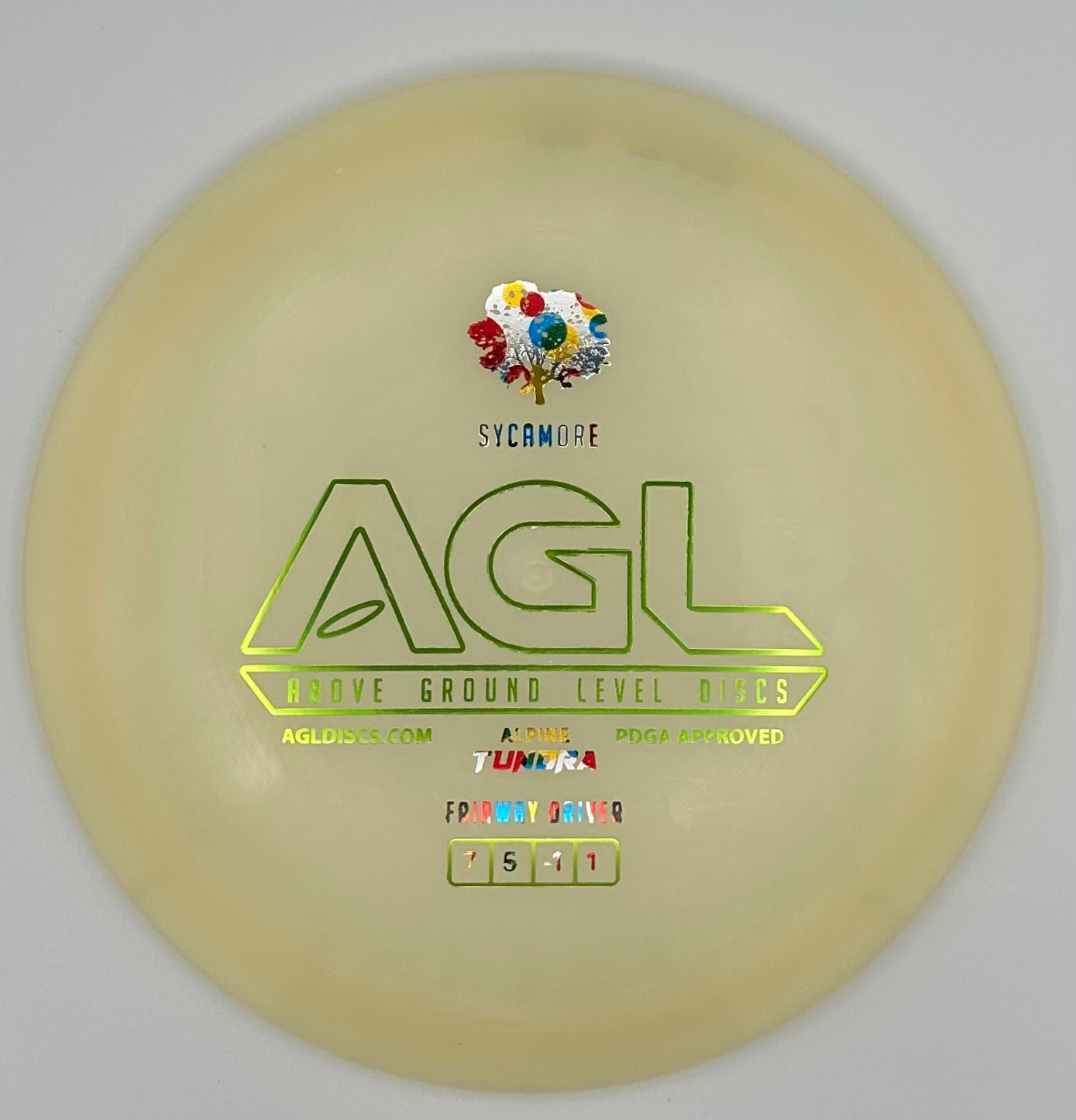 AGL Discs - Sea Glass Alpine With Tundra Boreal Sycamore (AGL Bar Stamp)