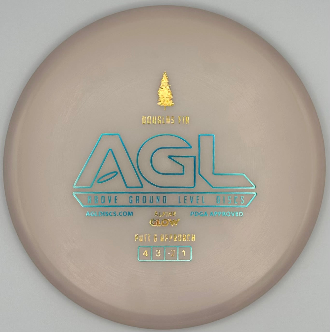 AGL Discs - Pearlescent Alpine GLOW Douglas Fir (AGL Bar Stamp)