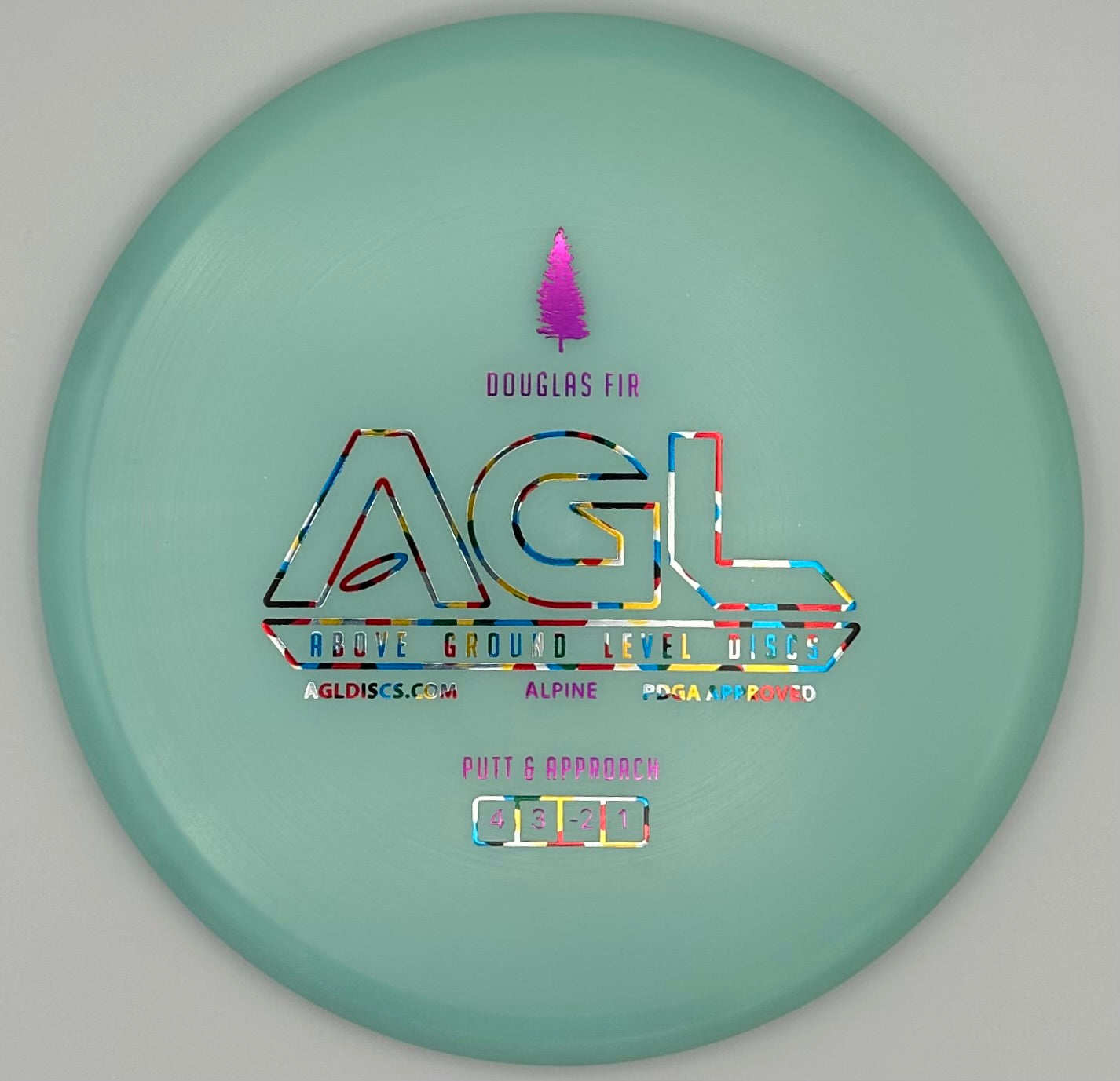 AGL Discs - Tiffany Blue Alpine Douglas Fir (AGL Bar Stamp)