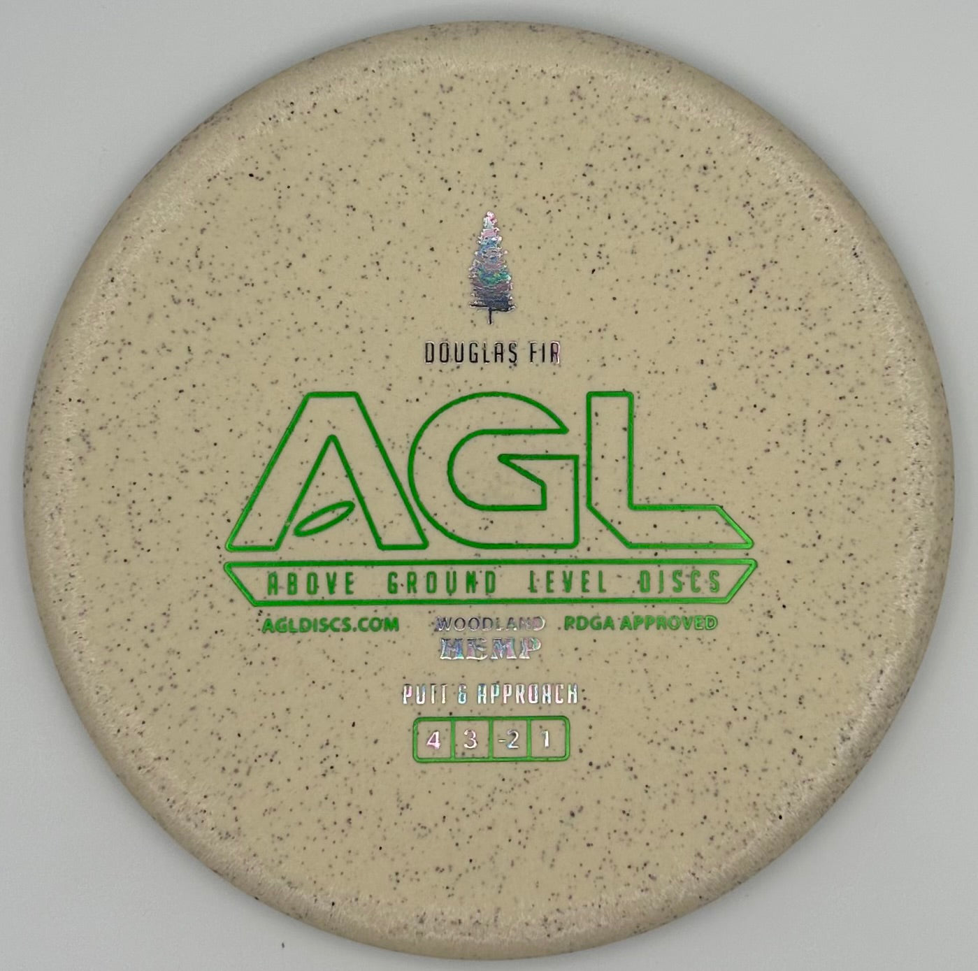 AGL Discs - Cookies and Cream Woodland HEMP Douglas Fir (AGL Bar Stamp)