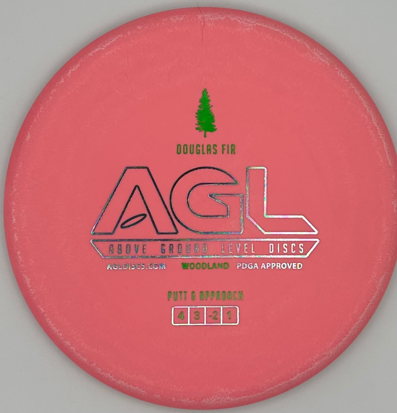 AGL Discs - Eraser Pink Woodland Douglas Fir (AGL Bar Stamp)