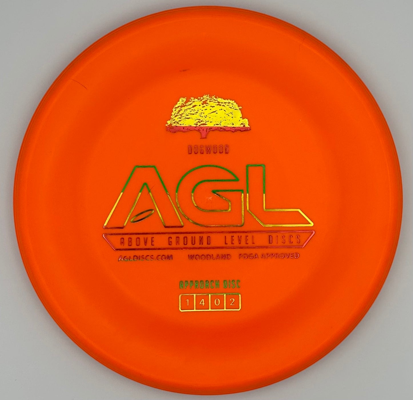 AGL Discs - Pumpkin Orange Woodland DogWood (AGL Bar Stamp)