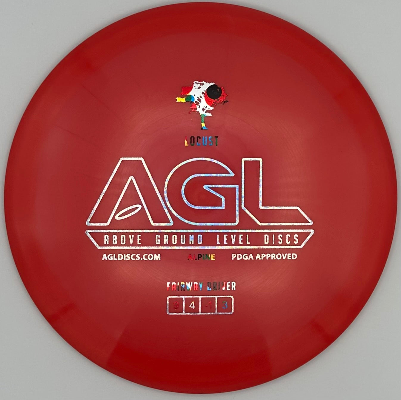 AGL Discs - Ribbon Red Alpine Locust (AGL Bar Logo)