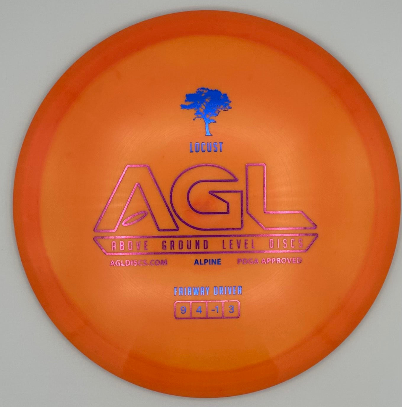 AGL Discs - Tangerine Alpine Locust (AGL Bar Logo)