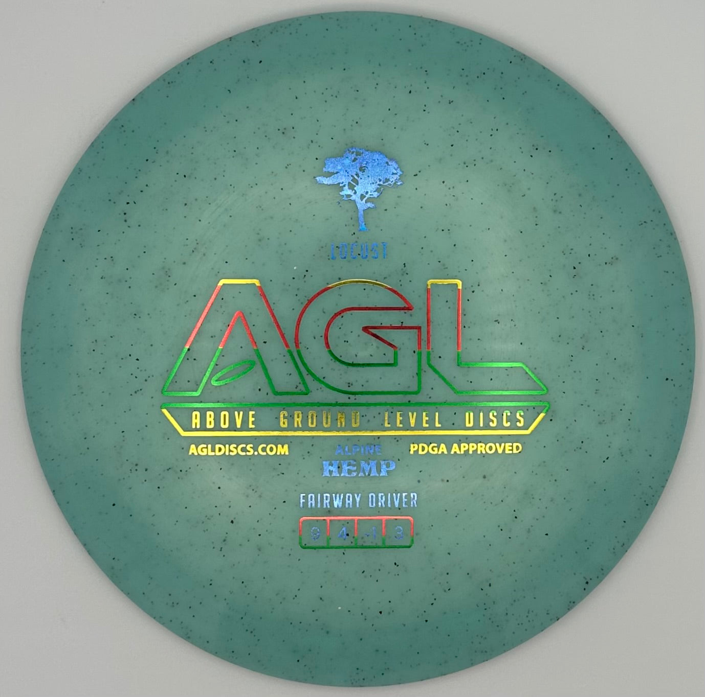 AGL Discs - Slate Blue Alpine Hemp Locust (AGL Bar Logo)
