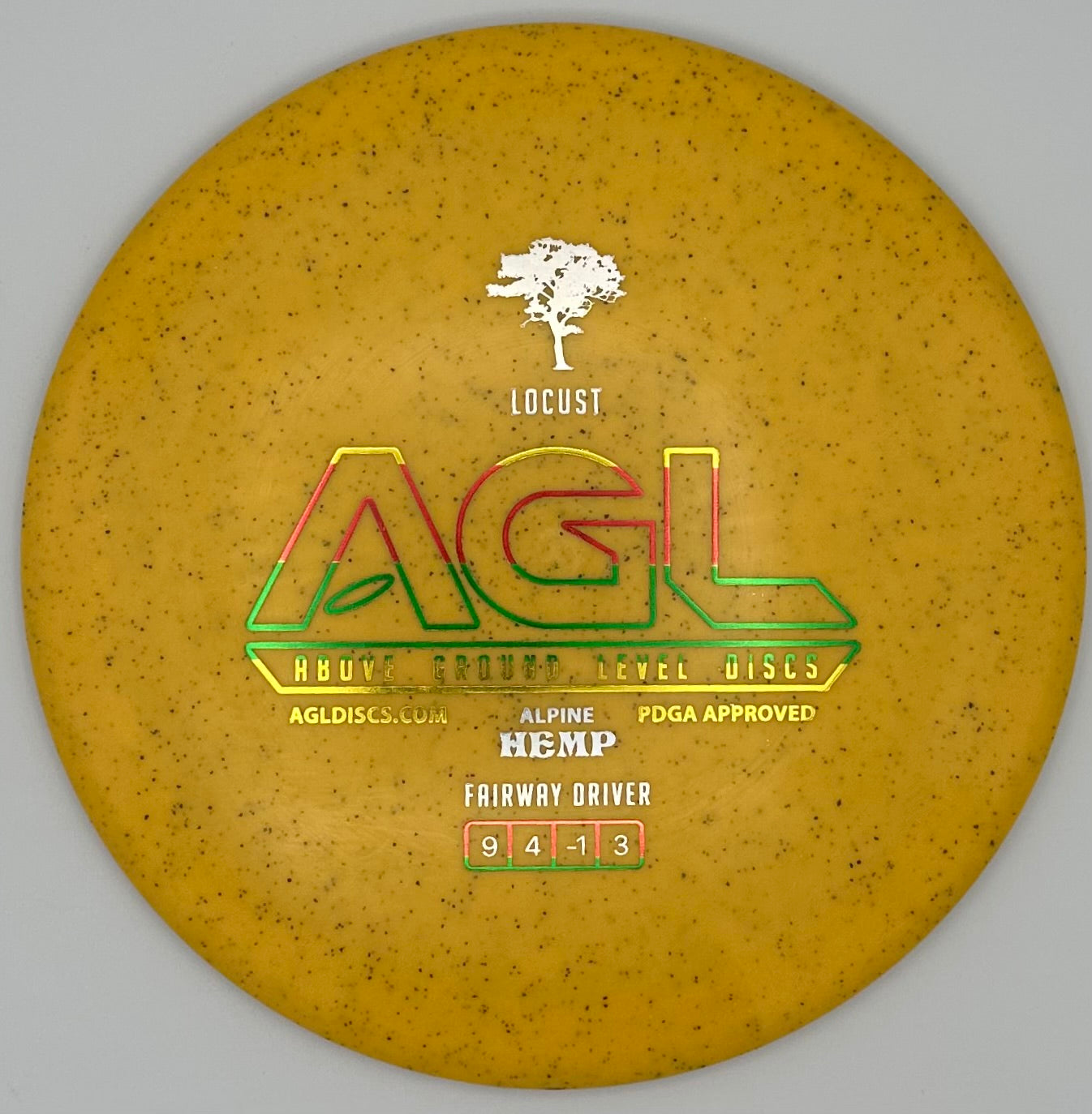 AGL Discs - Spicy Mustard Alpine Hemp Locust (AGL Bar Logo)