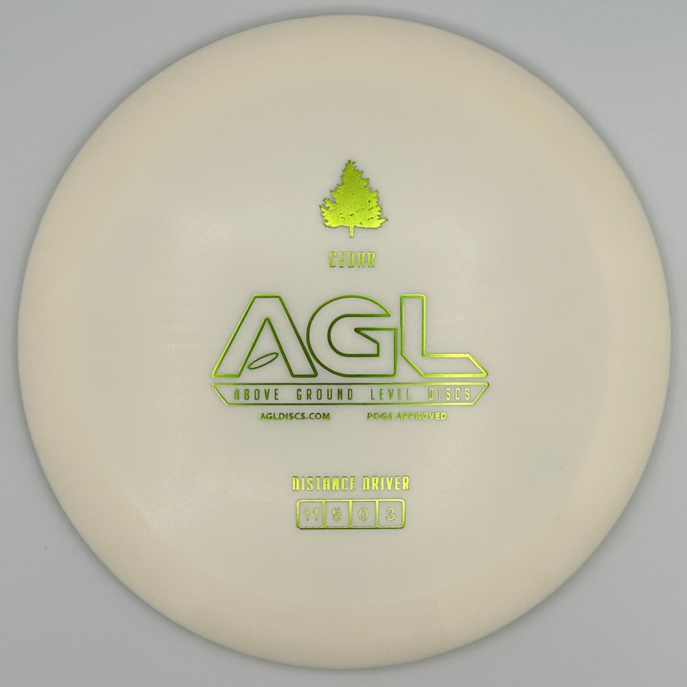 AGL Discs - Eggshell Alpine Boreal Cedar (AGL Bar Stamp)