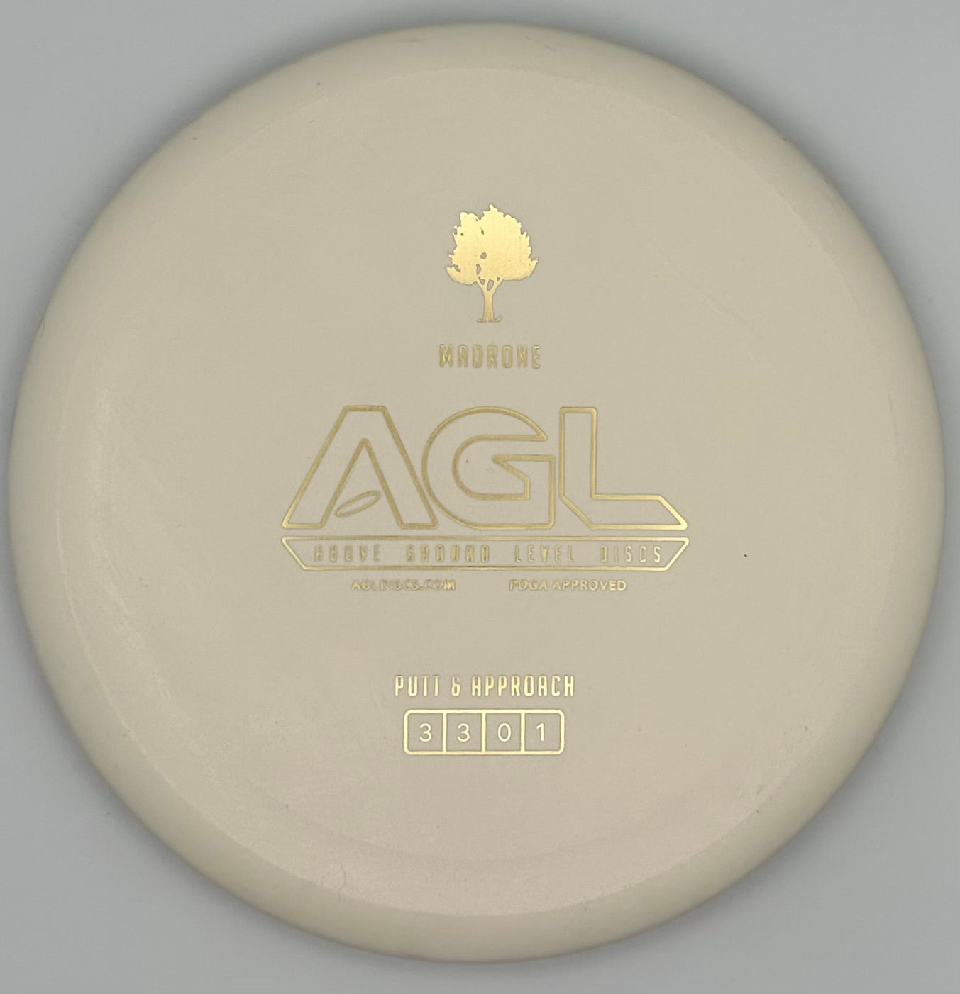 AGL Discs - Coconut White Woodland GLOW Madrone (AGL Bar Stamp)