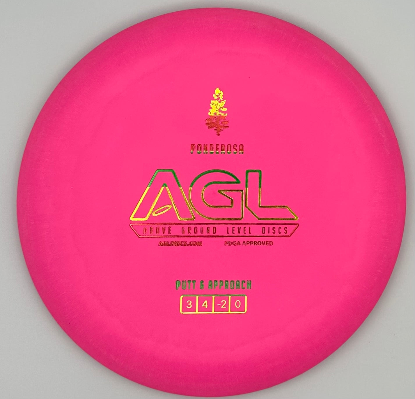 AGL Discs - Flamingo Pink Woodland Ponderosa (AGL Bar Stamp)
