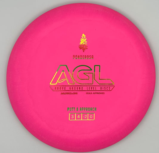 AGL Discs - Flamingo Pink Woodland Ponderosa (AGL Bar Stamp)