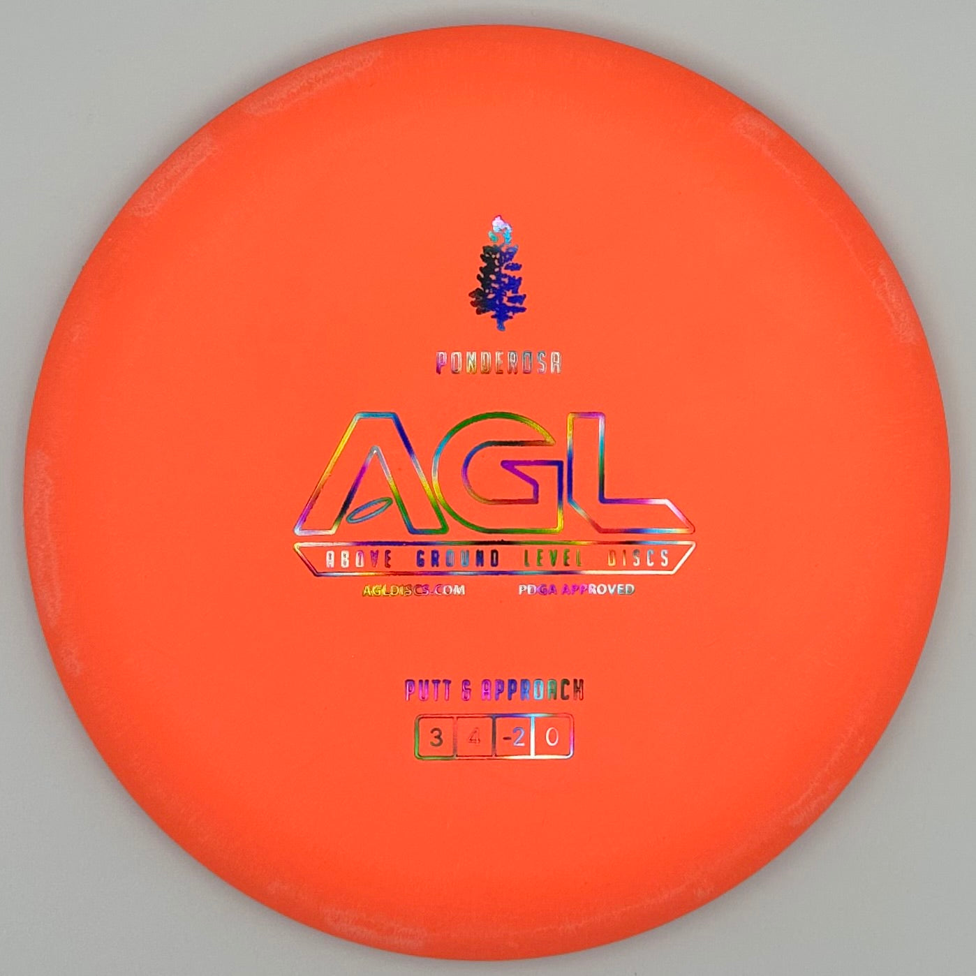 AGL Discs - Poppy Orange Woodland Ponderosa (AGL Bar Stamp)