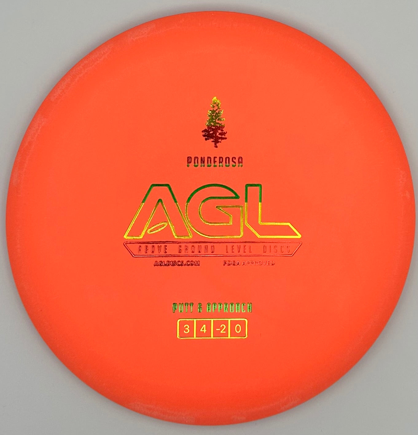 AGL Discs - Poppy Orange Woodland Ponderosa (AGL Bar Stamp)