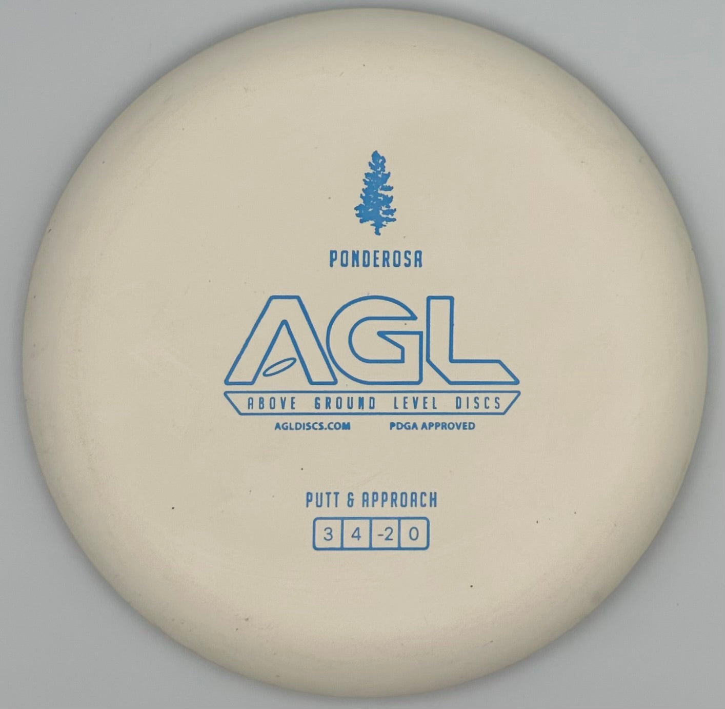 AGL Discs - Snowy White Woodland Ponderosa (AGL Bar Stamp)