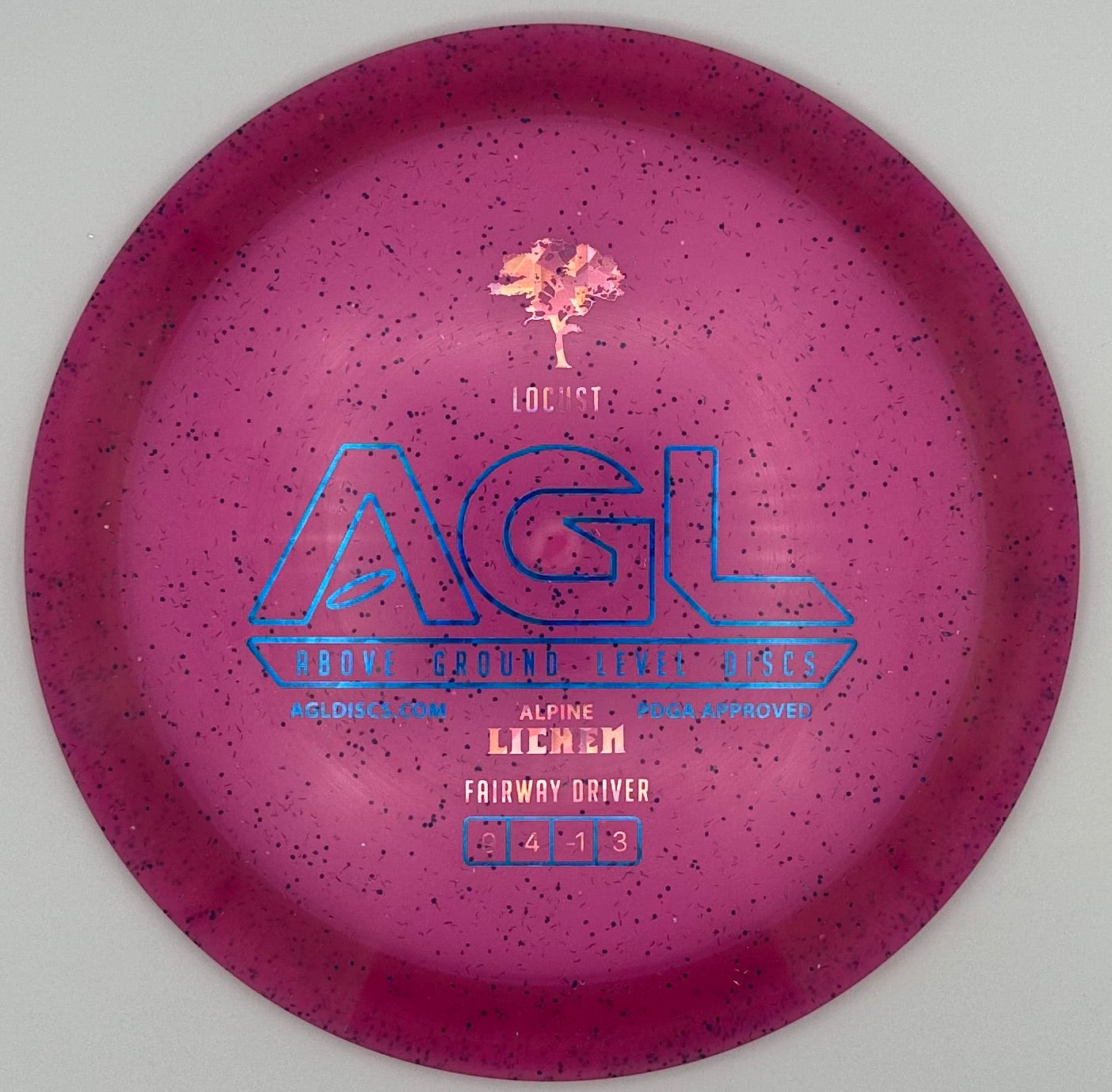 AGL Discs - Fuchsia Alpine Lichen Locust (AGL Bar Stamp)
