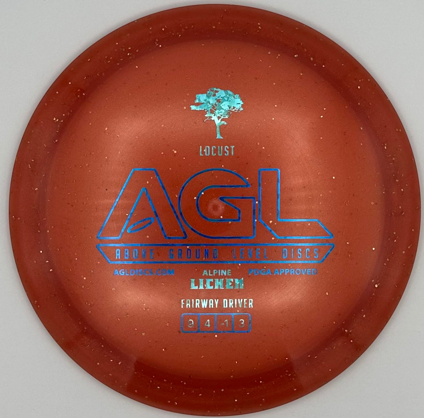 AGL Discs - Fiery Orange Alpine Lichen Locust (AGL Bar Stamp)