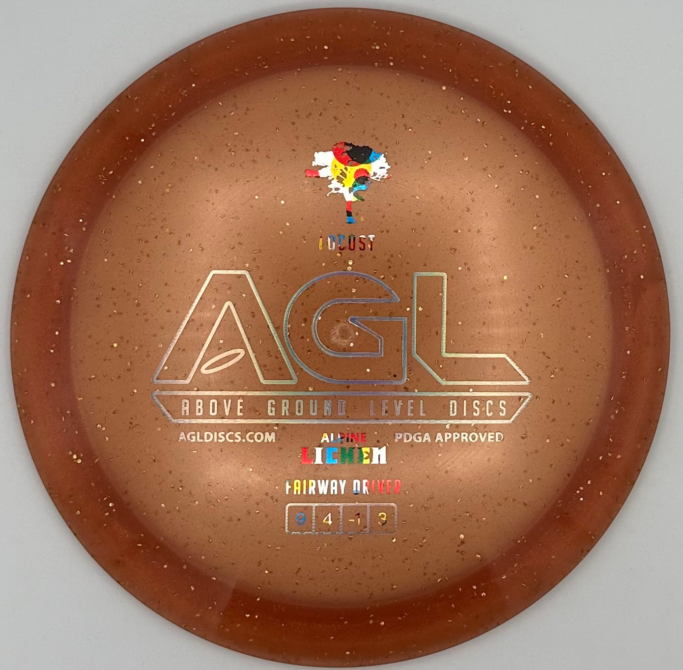 AGL Discs - Toasty Peach Alpine Lichen Locust (AGL Bar Stamp)