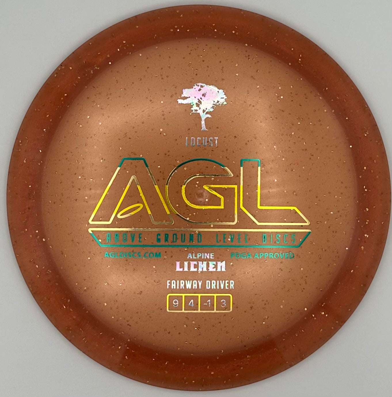 AGL Discs - Toasty Peach Alpine Lichen Locust (AGL Bar Stamp)