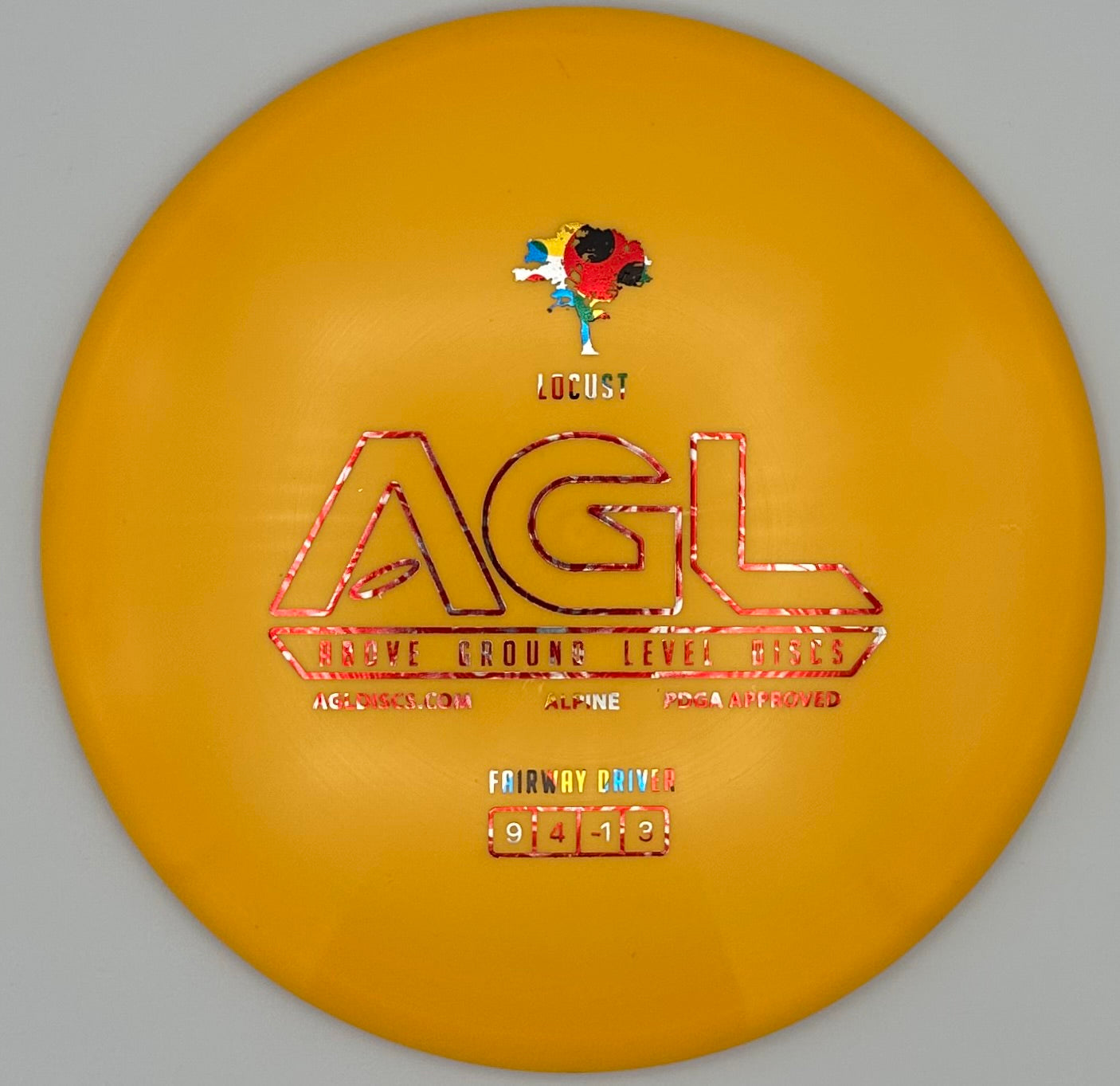 AGL Discs - Marigold Alpine Locust (AGL Bar Logo)
