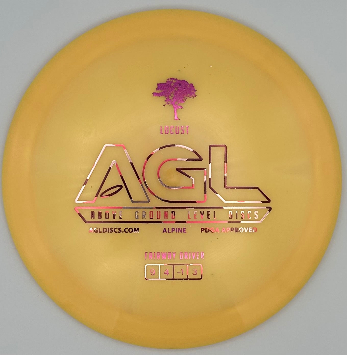 AGL Discs - Marigold Alpine Locust (AGL Bar Logo)