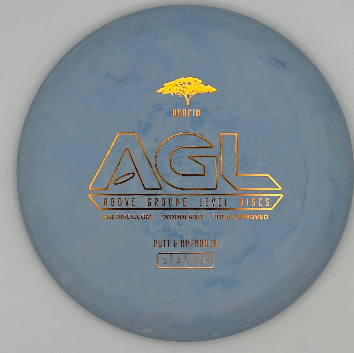 AGL Discs - Swirly Blue Woodland Acacia (Stamped by Gateway)