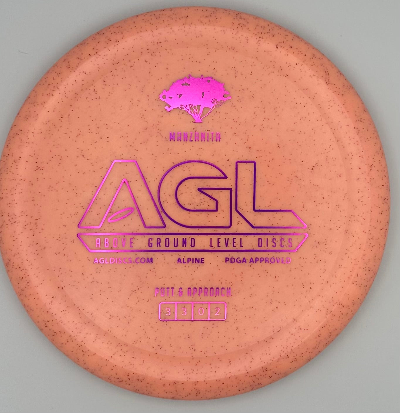 AGL Discs - Pinkish Alpine Lichen Manzanita (Stamped by Gateway)