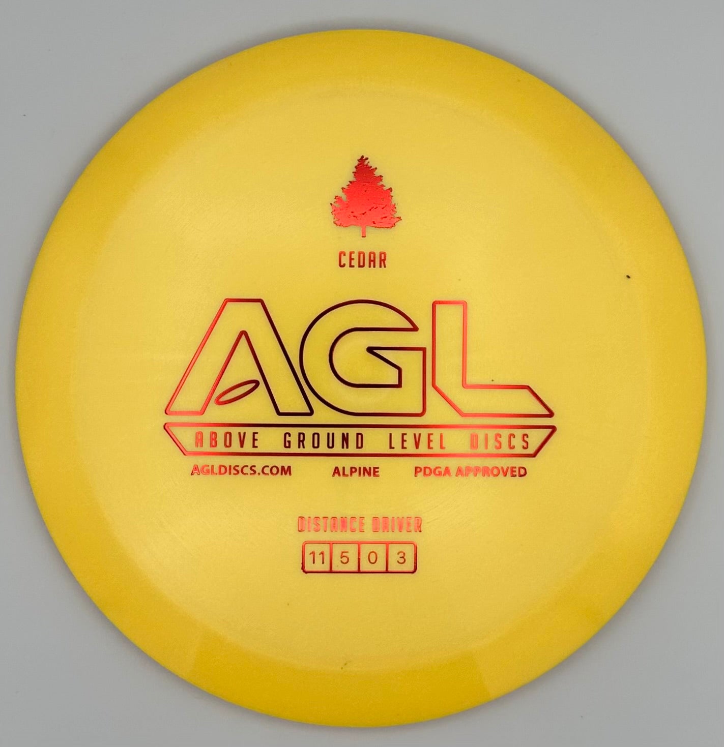 AGL Discs - Mustard Alpine Cedar (Stamped by Gateway)