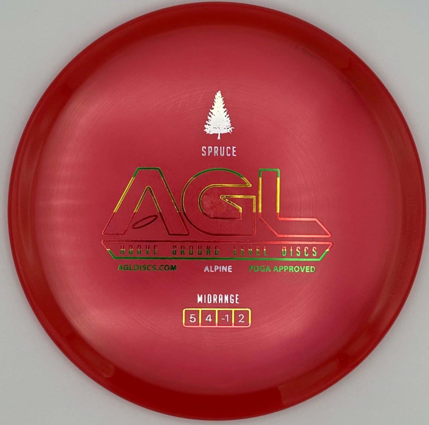 AGL Discs - Reddish Alpine Spruce (AGL Bar Stamp)
