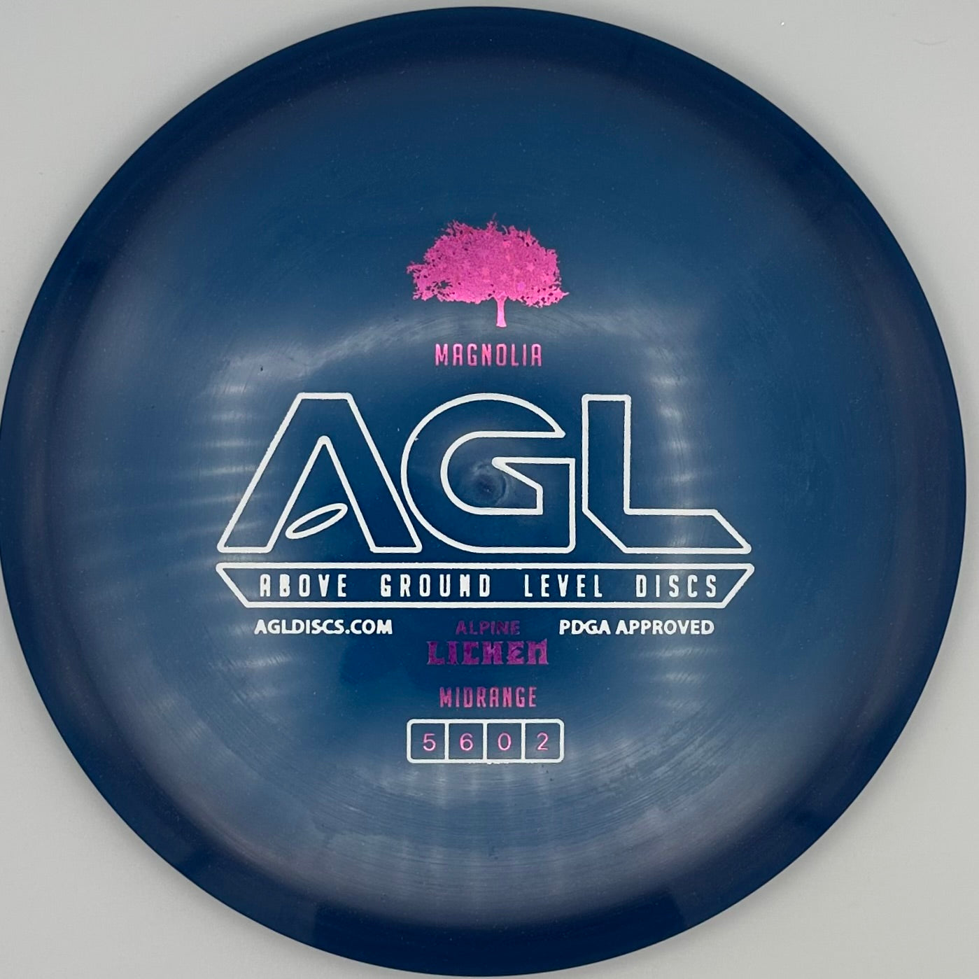 AGL Discs - Deep Blue Alpine Lichen Magnolia (AGL Bar Stamp)