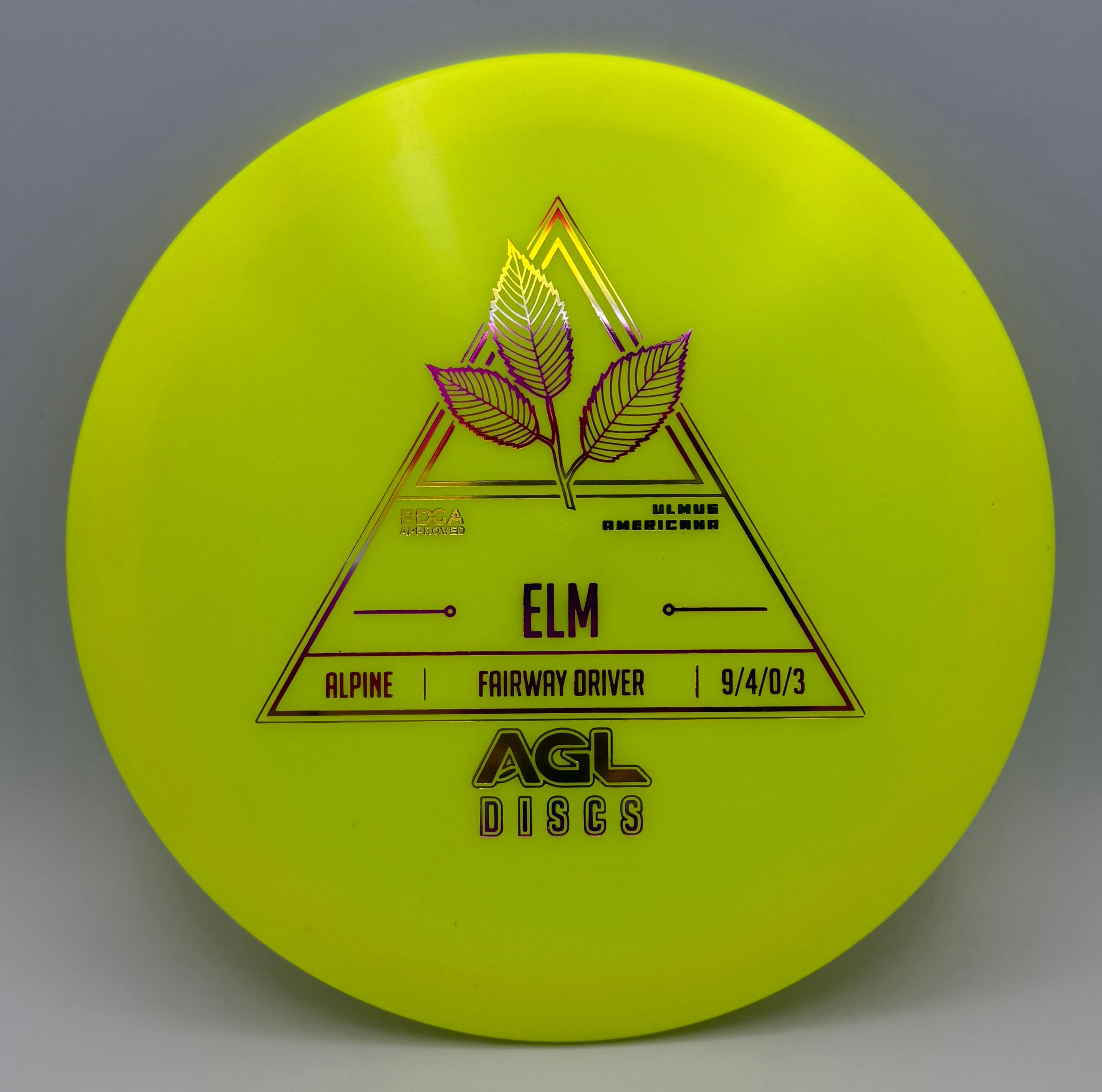 AGL Discs - Day Glow Alpine Elm (Stock Stamp)