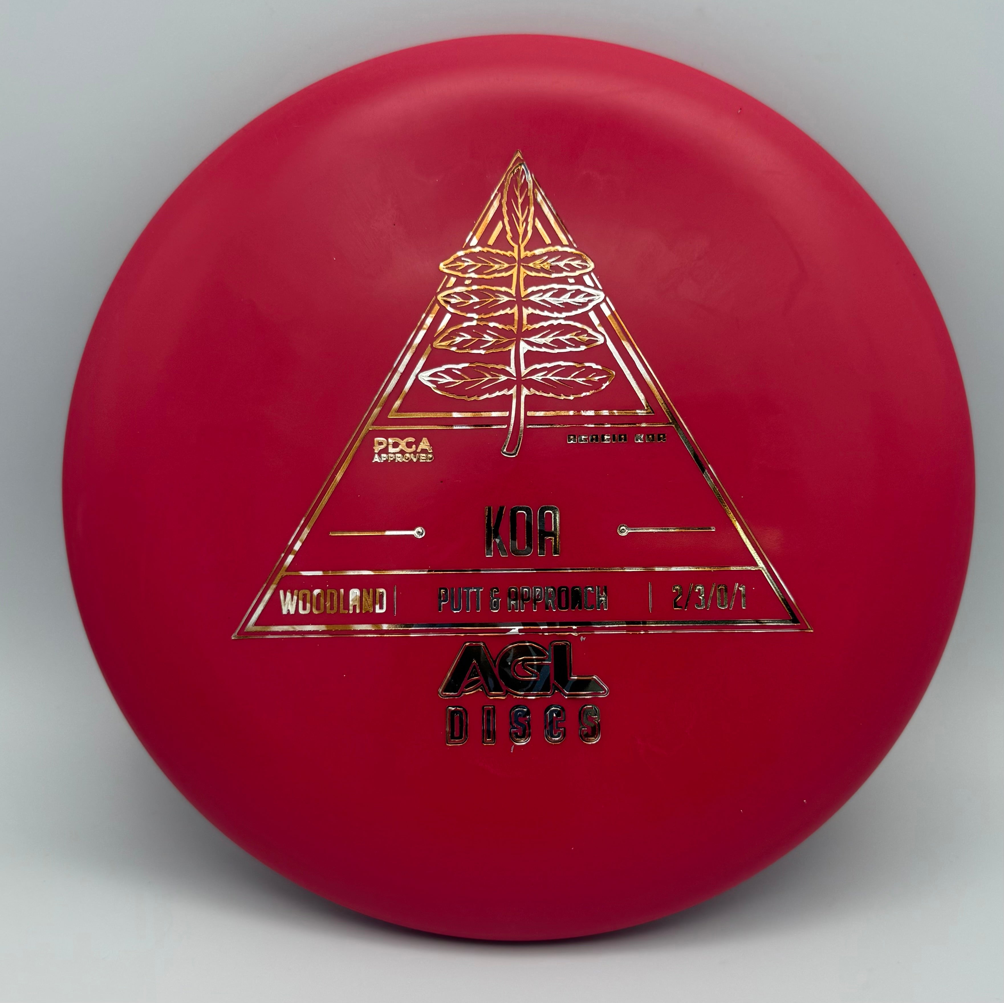 AGL Discs - Red Woodland Koa (Stock Stamp)
