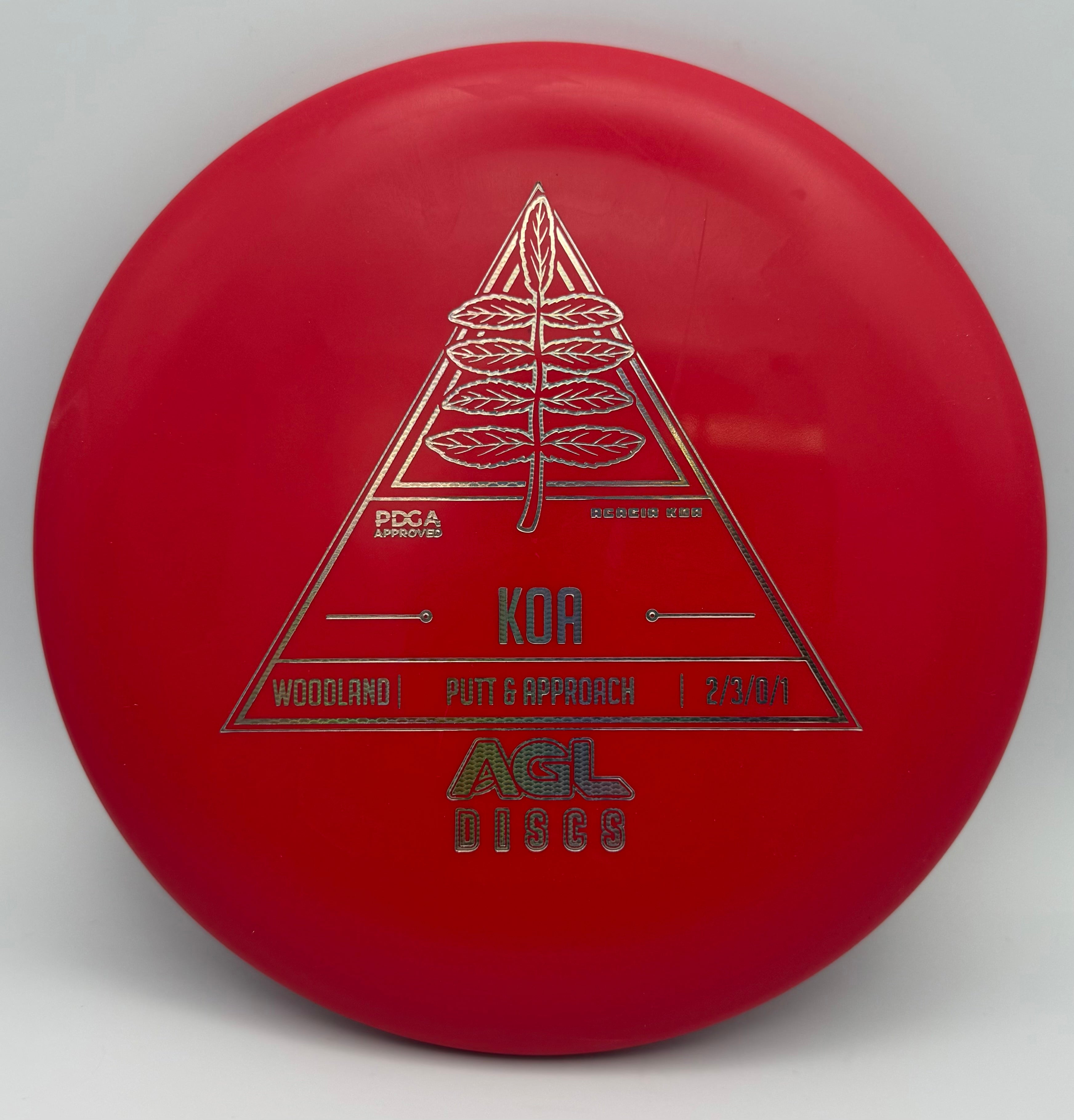 AGL Discs - Red Woodland Koa (Stock Stamp)