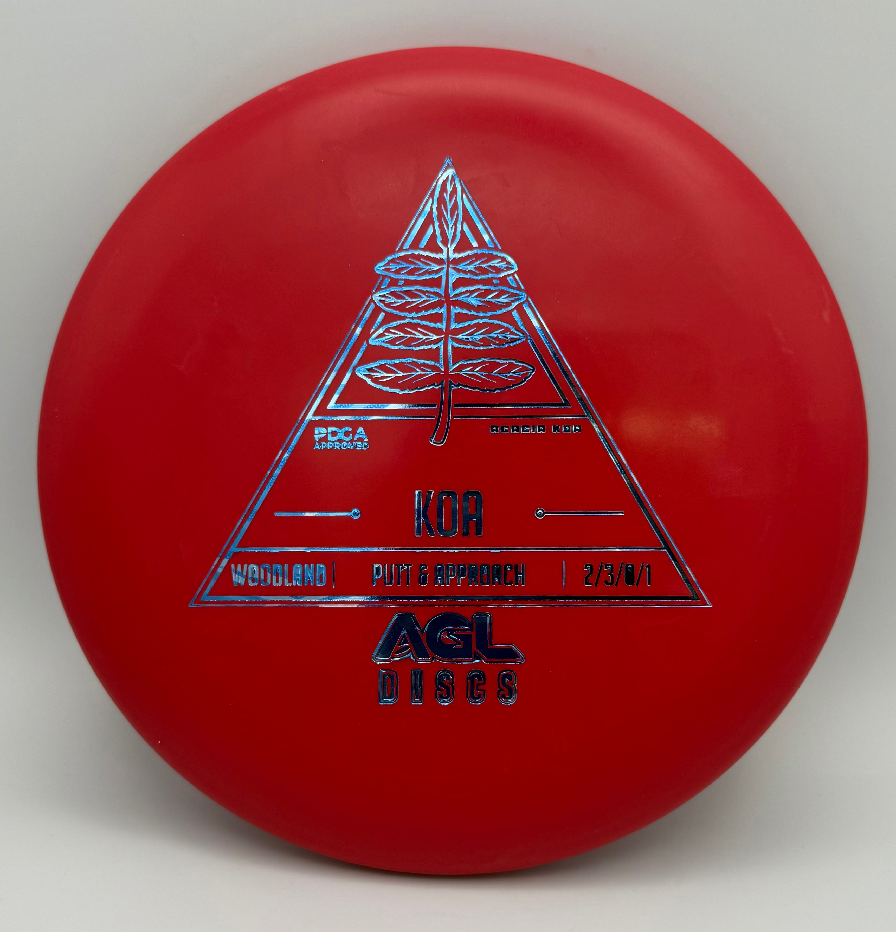 AGL Discs - Red Woodland Koa (Stock Stamp)