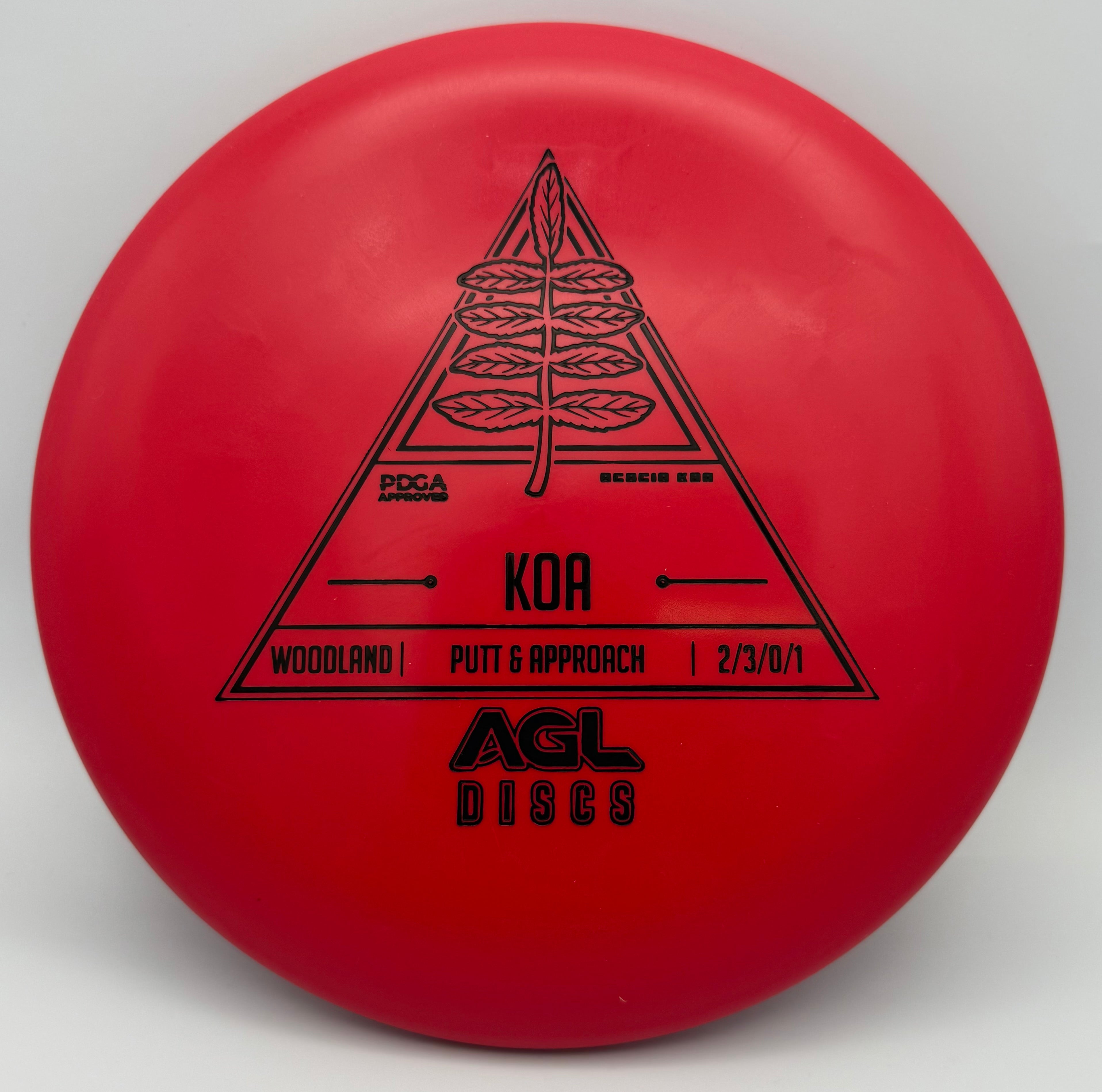 AGL Discs - Red Woodland Koa (Stock Stamp)