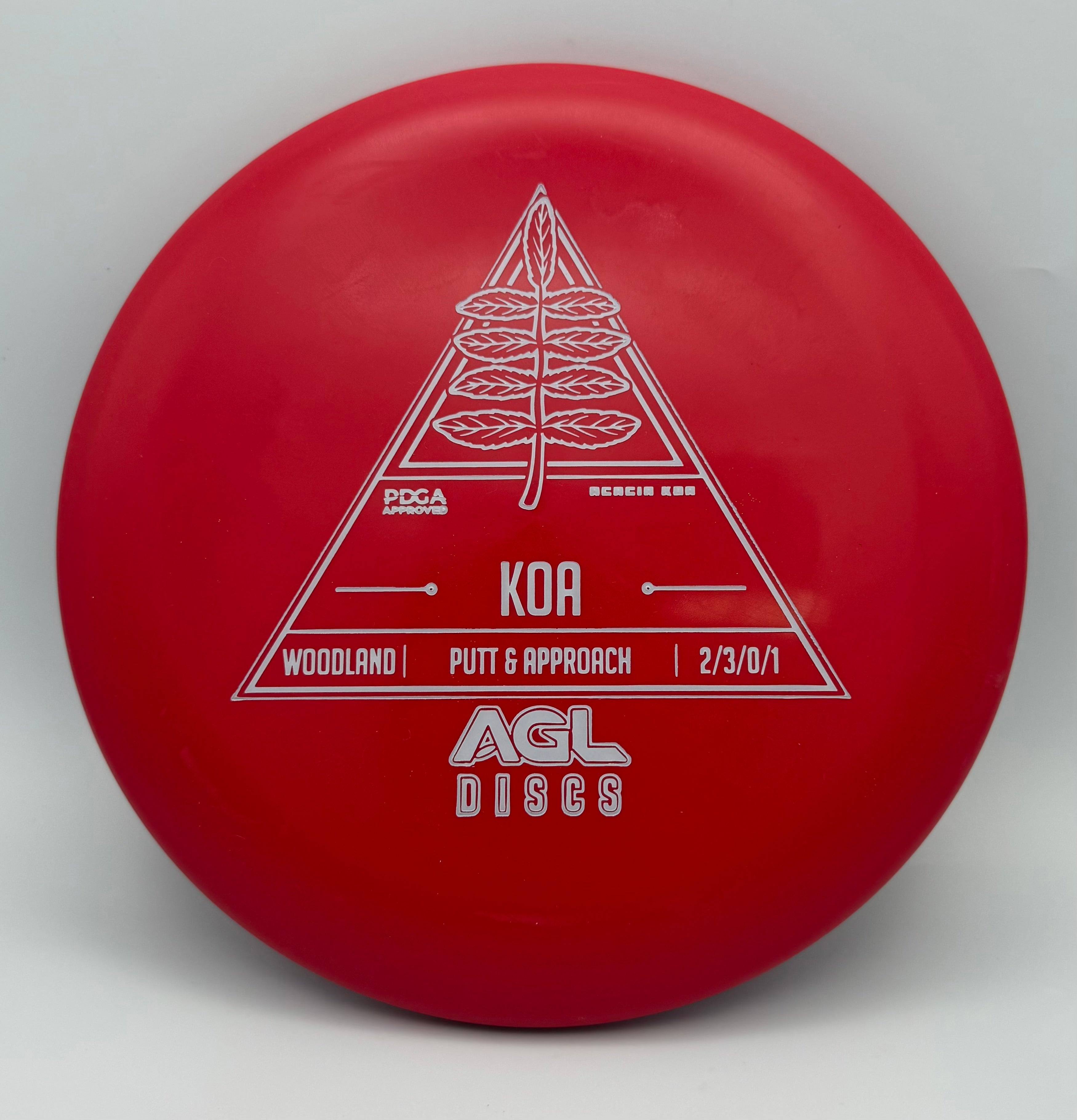 AGL Discs - Red Woodland Koa (Stock Stamp)